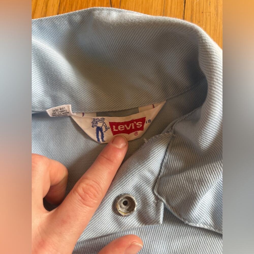 70s Vintage Levi’s Orange Tab Baby Blue Denim Jacket - Picture 6 of 11